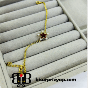 Çelik Kırmızı Yıldızım Bileklik | Zarif ve Gösterişli Aksesuar