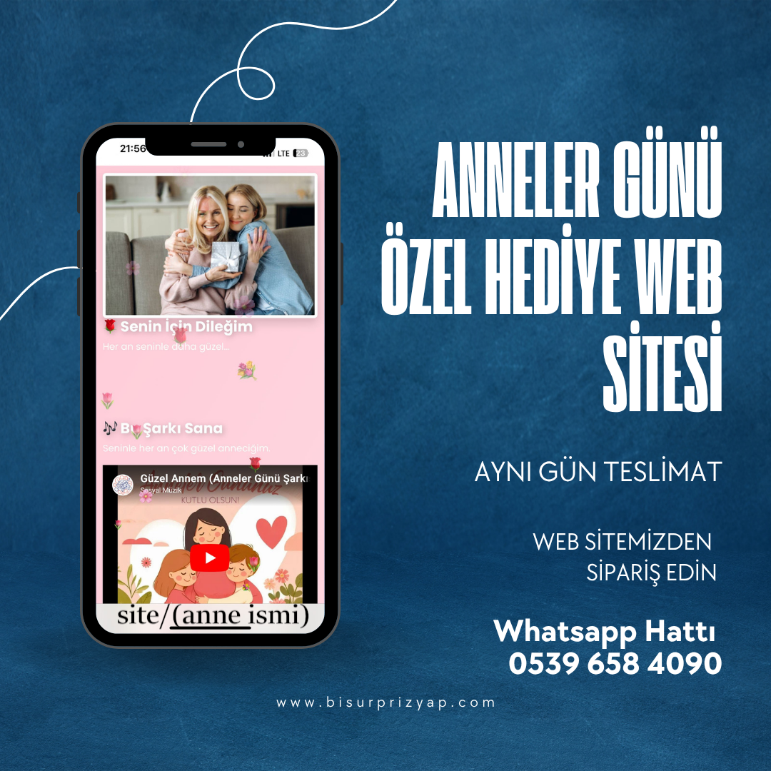 Anneler Günü Özel Kişiselleştirilmiş Web Sitesi – QR Kodlu Dijital Hediye - Görsel 4