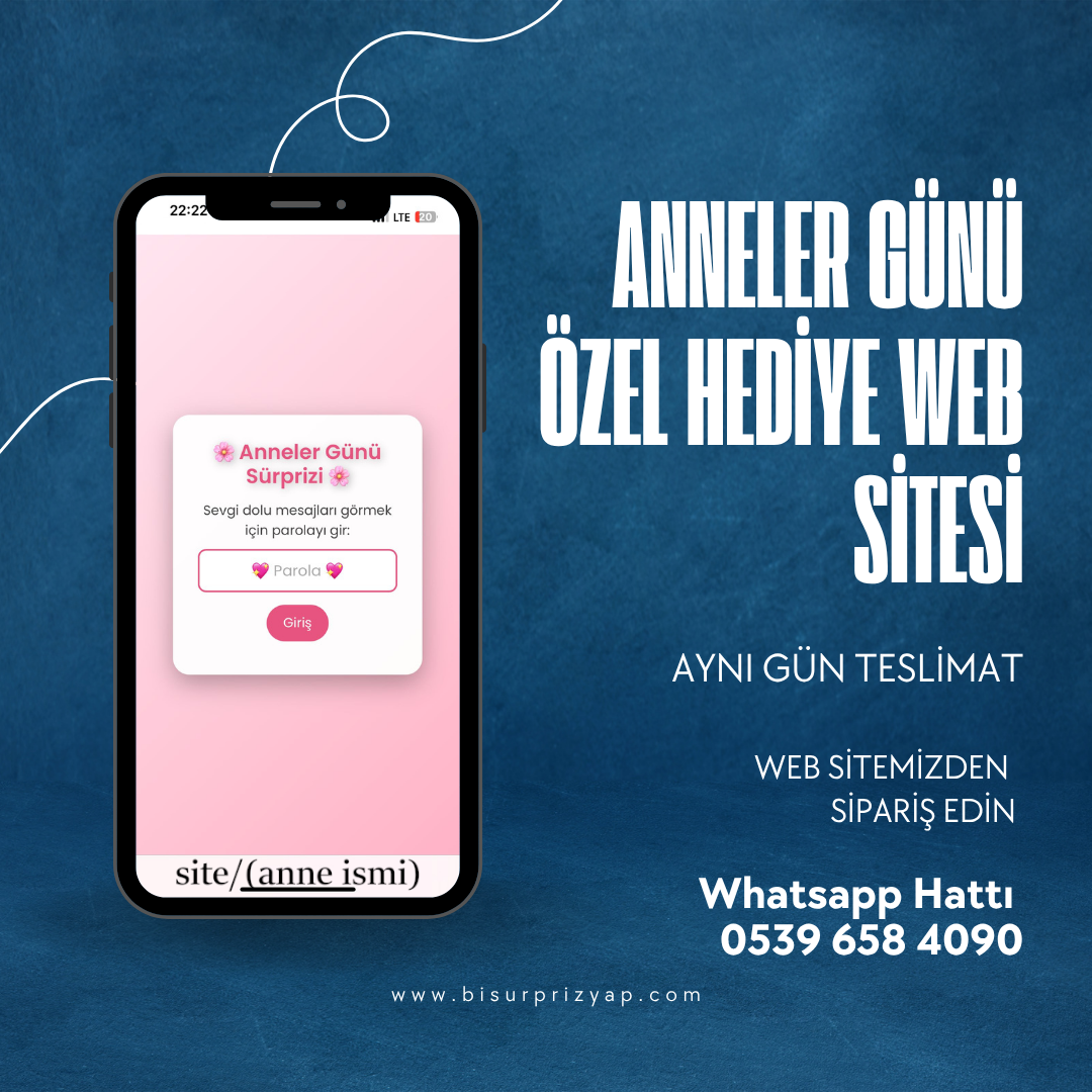 Anneler Günü Özel Kişiselleştirilmiş Web Sitesi – QR Kodlu Dijital Hediye