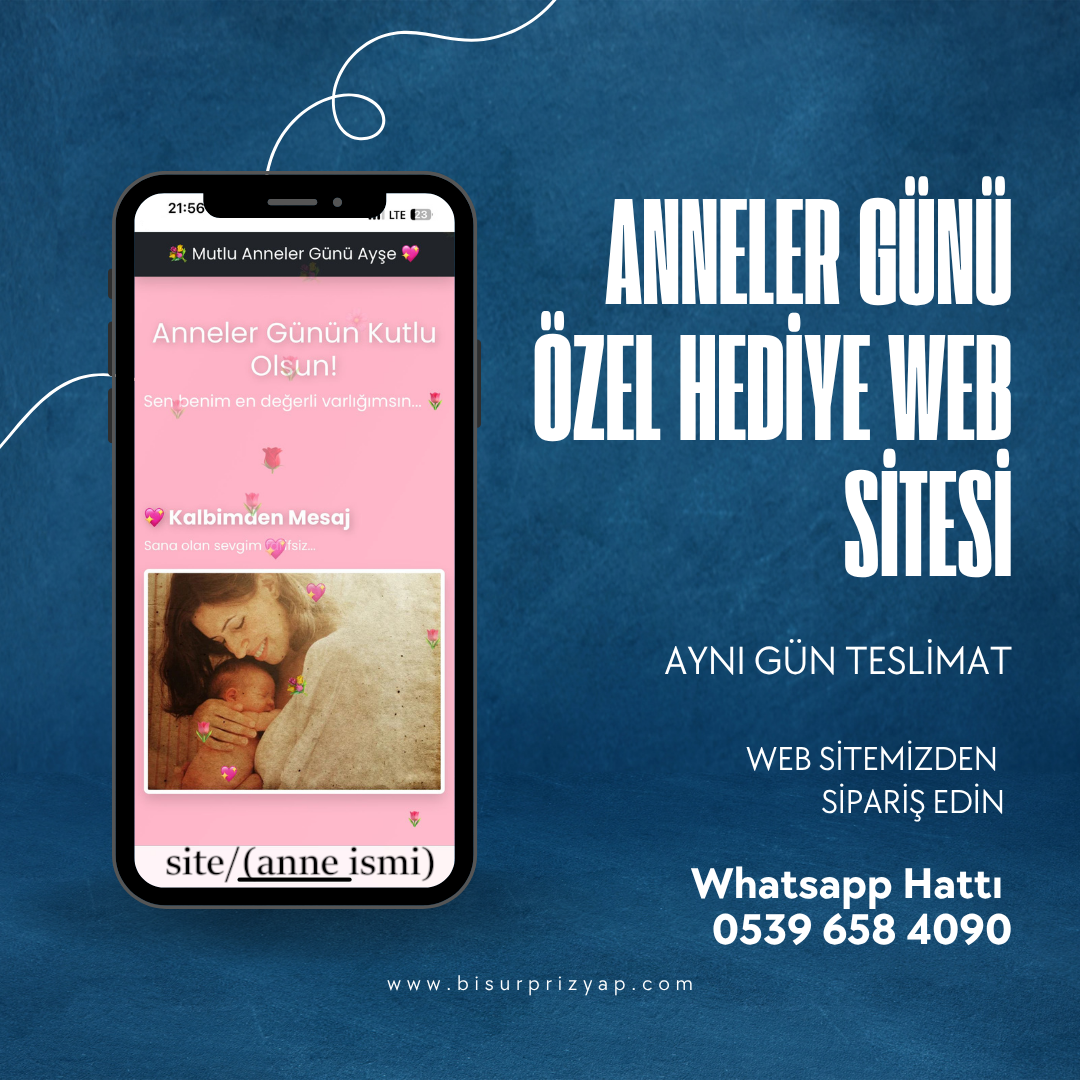 Anneler Günü Özel Kişiselleştirilmiş Web Sitesi – QR Kodlu Dijital Hediye - Görsel 2