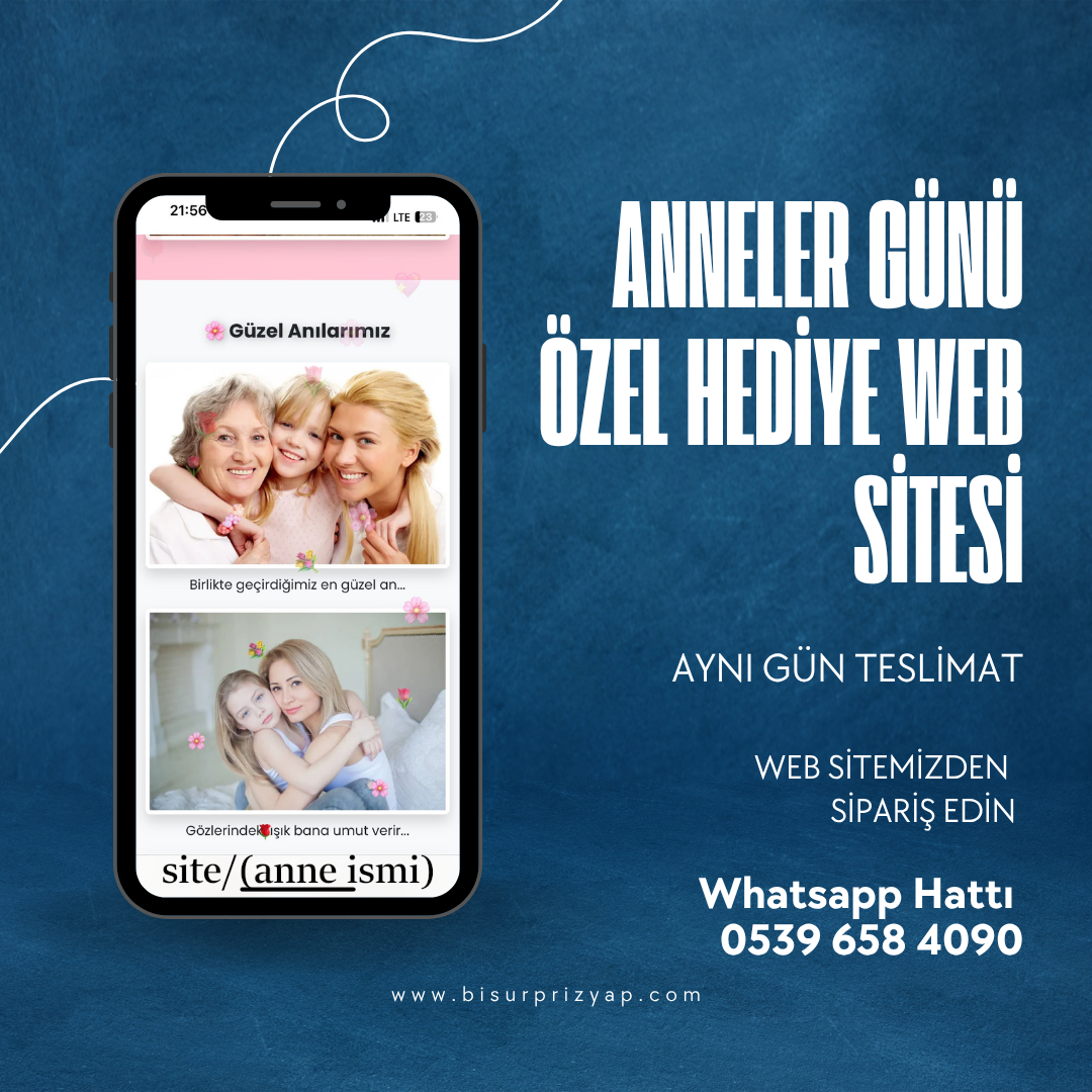 Anneler Günü Özel Kişiselleştirilmiş Web Sitesi – QR Kodlu Dijital Hediye - Görsel 3