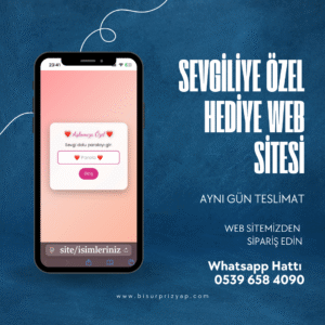 Sevgiliye Özel Kişiselleştirilmiş Web Sitesi – QR Kodlu Dijital Hediye